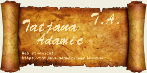 Tatjana Adamić vizit kartica